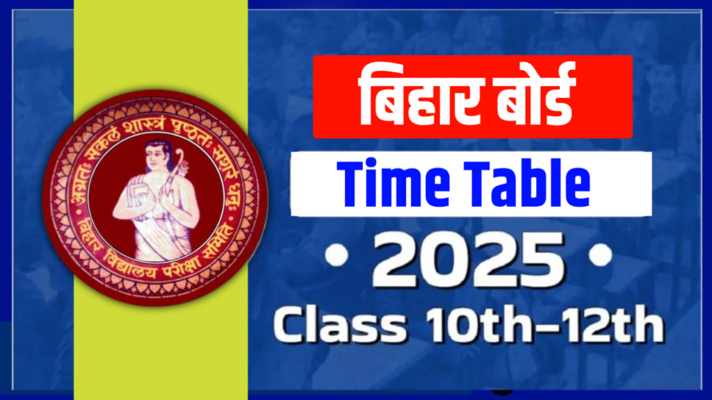 BSEB Class 12th Exam Time Table 2025: